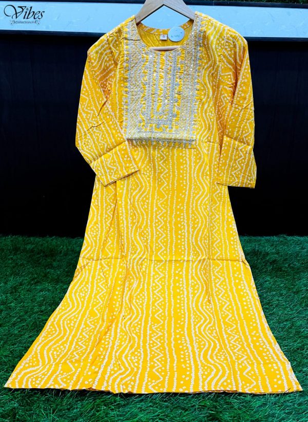 Bandhani Jaipuri Kurti | Vibes Collection