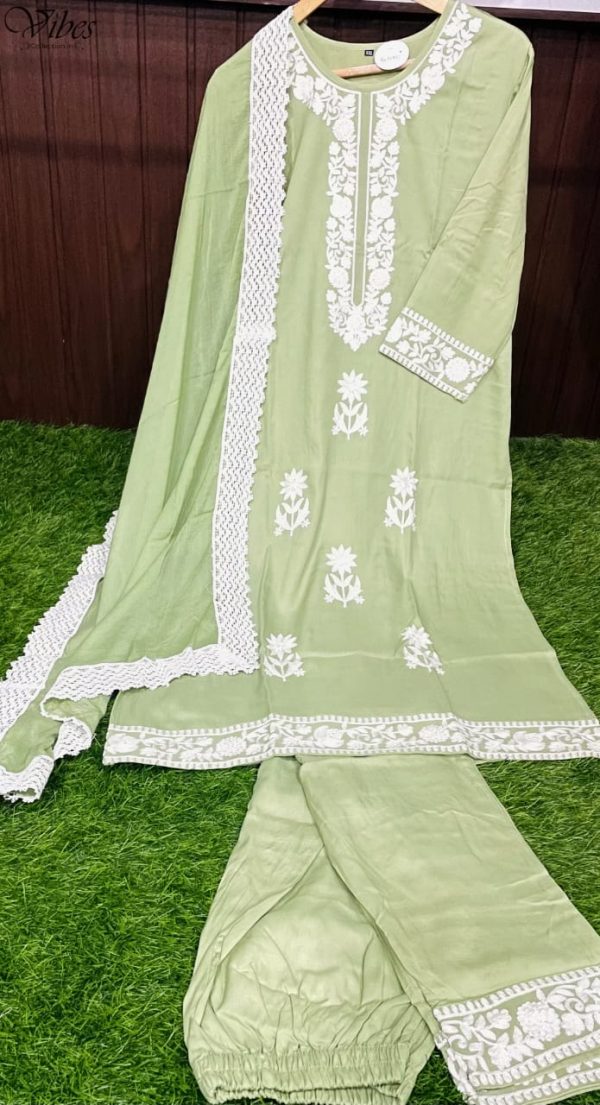 Straight ,Kurta, Pant & Dupatta Set | Vibes Collection