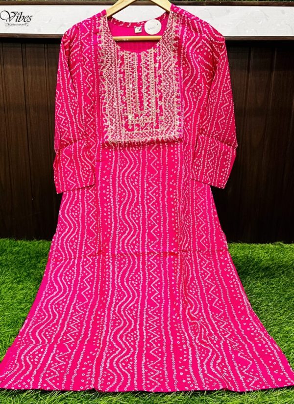 Bandhani Jaipuri Kurti | Vibes Collection